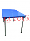 TABLE PLASTIQUE RECTANGULAIRE PIEDS ALU AKI BLEU