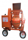 BETONNIERE 510L AVEC MONTE CHARGE MOTEUR DIESEL HENZ ORANGE