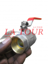VANNE D'ARRET Ø 32 (1)'' A BOISSEAU ROUGE GRK REF.(126-8H) CHROME