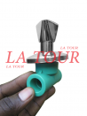 VANNE D'ARRET PPR Ø 20 A ROBINET TETE TRIANGLE VERT CHROME