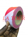 RUBAN PLASTIQUE DE CHANTIER 05CM (200ML) WARNING TAPE ROUGE/BLANC