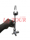 ROBINET EVIER MURAL BEC FLEXIBLE ORIENTABLE 1/4 TOUR JINGPIN CHROME BLANC
