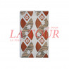 FAIENCE INDIEN (30x45) FOND BEIGE DECOR MARRON