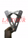 POIGNET SERRURE A CYLINDRE CLE D'OR  REF.(C55C6CBP)  ANODISE INOX