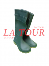 BOTTES CAOUTCHOUC N°45 VERTE SEMELLE BEIGE