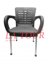 CHAISE PLASTIQUE PIED ALUMINIUM AKI NOIR
