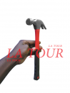 MARTEAU ARRACHE CLOU 500G MANCHE EN CAOUTCHOUC FERJA NOIRE/ROUGE