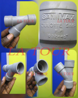 TE CULOTTE PVC Ø 32 SANIMAX