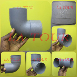 COUDE PVC 1/4 Ø 100 IBP GRIS
