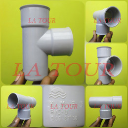 TE DROIT PVC Ø 50 KMEI GRIS
