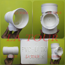 TE PVC 1/4 110 GINDE BLANC